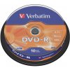 Verbatim DVD-R, Matt Silver, 43523, 4.7GB, 16x, spindle, 10-pack, bez možnosti potlače, 12cm, pre archiváciu dát