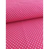 Bavlnená látka ružová bodka 2 mm