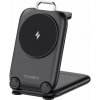 Choetech 3 in 1 Magnetic Unique Travel Wireless Charger Stand for iphone/airpods/Apple watch black T816-F-BK (T816-F-BK)