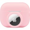 AppleKing 2v1 silikónový ochranný obal pre AirPods Pro 2 (2022) / AirTag 1 / 2 - ružový - možnosť vrátiť tovar ZADARMO do 30tich dní