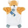 Plyšová líška na bábkové divadlo Fox Hand Puppet Doudou et Compagnie bielo-oranžová 25 cm od 0 mes