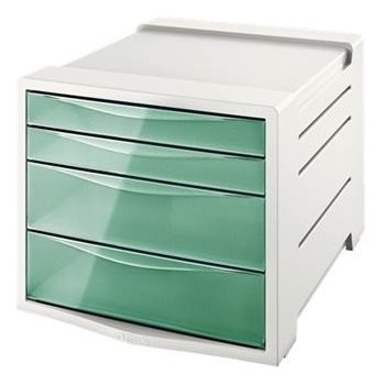 ESSELTE Zásuvkový box na dokumenty, plastový, 4 zásuvky, "Colour` Ice",  priehľadná zelená od 33,36 € - Heureka.sk