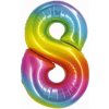 Balón z fólie dúhová farba, 76 cm - číslo 8