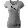 FOOTBALL nápis šikmo - Dámske tričko Pure - 3XL ( Tmavosivý melír )
