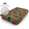 DRYBED Premium Vet Bed Jahody zelený 100 x 75 cm
