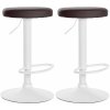 Design-Shop 2x Barová stolička Ponte - koženka, biely rám - Hnedá