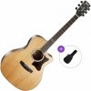 Cort GA5F-BW-NS Basic SET Natural Satin Elektroakustická gitara Jumbo