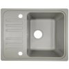 Aquamarin Granitový kuchynský drez, 57 x 45 cm, sivý