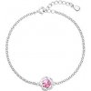 Evolution Group strieborný náramok s kryštálom Swarovski 33117.3 Rose