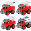 Wiky Auto-skrutkovací hasičský automobil 4 ks 13 cm