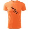Paličky ruka - Pánske tričko Fantasy športové - M ( Neon mandarine )