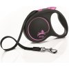 Vodítko Flexi Black Design M páska 5 m ružové (do 25 kg)