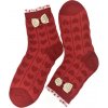 Dámske bavlnené ponožky HELLO červené