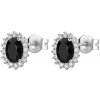 Brosway Elegantní stříbrné náušnice Fancy Mystery Black FMB13
