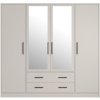 Meblar Šatníková skriňa SMART SRL1 so zrkadlom | cashmere