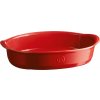 Zapekacia misa Emile Henry oválna 22,5 x 35 cm, červená
