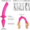 Strap-on-me Swith Semi-Realistic XXL silikónové dildo 2v1 ružové