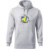Volejbal lopta v triku - Mikina pánska Cape s kapucňou - 2XL ( Svetlosivý melír )
