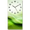 Nástenné hodiny tiché Zelenej vlny pozadie 30x60 cm