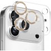 NORTHJO tvrdené sklo s trblietavými rámčekmi na ochranu šošoviek fotoaparátu pre iPhone 17 Pro - zlaté - možnosť vrátiť tovar ZADARMO do 30tich dní