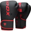 Boxerské rukavice RDX Kara Series F6 matte red 14 oz