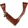 Mythrojan Středověký kožený závěs na meč (žabka), světle hnědý - Outlet
