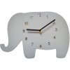 Dream Creations Detské hodiny na stenu do izbičky sivý slon