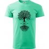 Narodeninový strom 50 - Klasické pánske tričko vyššej gramáže - S ( Mätová )