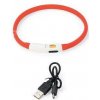 Obojok USB Visio Light LED nabíjací 35cm červený KAR