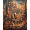 ZUTY Obrazy na stenu - JELEŇ A JEHO DRUŽKA V LESE Rámovanie: bez rámu a bez vypnutia plátna, Rozmer: 80x100 cm