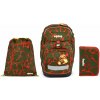 Ergobag Prime set batoh + sáček + pouzdro - Fluo drak