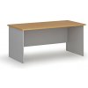 Kancelársky písací stôl PRIMO GRAY, 160x80 cm, sivá/buk