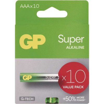 Batéria GP Super AAA, alkalická, mikrotužková (LR03), 10 ks
