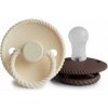 Frigg Dvojbalenie cumlíkov frigg rope cream/ cocoa, 0-6m, silikón