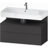 Duravit Qatego skrinka 99x47x59 cm závesná kúpeľňová skrinka pod umývadlo grafitová QA4395049490010