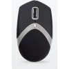 AMEI AM-M101S/Ergonomická/Optická/1 600 DPI/Drôtová USB/Čierna-strieborná