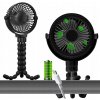 Mini ventilátor GALAXIA Mini Prenosný ventilátor 3 režimy Čierna Batéria Čierna
