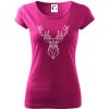 Geometria - Veľký jeleň - Dámske tričko Pure - L ( Fuchsiová )