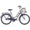 Retro bicykel KOZBIKE Orlando čierny s kovovým košíkom