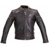 Kožená moto bunda W-TEC Embracer Farba Vintage Dark Brown, Veľkosť 5XL