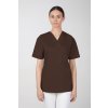 Dámska farebná zdravotnícka blúzka M-074, hnedá (Zdravotnícke oblečenie)