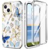 VSETKONAMOBIL 52930 DUAL MARBLE Odolný kryt Apple iPhone 14 Plus BUTTERFLIES