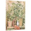 2026 Cezanne's Terracotta Pots and Flowers Midi 18-month Horizontal Hardcover Flexi Dayplanner 2025-2026 (Elastic Band Closure)