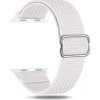 MojRemienok.sk Nastaviteľný nylónový elastický loop remienok pre Apple Watch 38 mm/40 mm/41 mm/42 mm Farba: biela