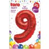 TORO Balónik XL číslica 9 60 cm matne červený