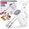 RUČNÝ MIXÉR Kuchynský robot 5 rýchlostí 4 metly KAMILLE 150W biely