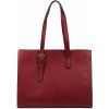 Dámska kožená kabelka Pierre Cardin Leonas - vínová