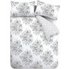 Sivé obliečky na dvojlôžko 200x200 cm Elinda Floral – Catherine Lansfield