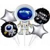 Sada fóliových balónov na narodeniny - Vesmír, Astronaut, Hviezdy 5 ks