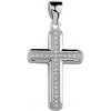 Olivie Strieborný prívesok Krížik so zirkónmi 1686
